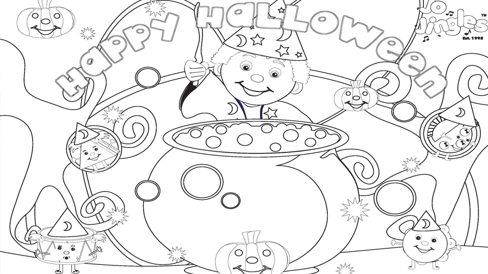 Jo JIngles Halloween Colour In Activity